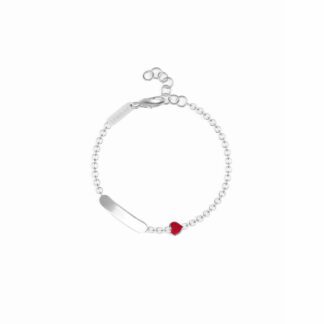Bracciale Neonata Mabina in Argento e Smalto | Cuore - 533401
