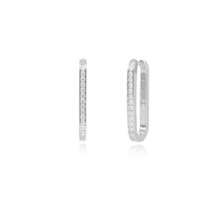 Orecchini Ovali Mabina in Argento con Zirconi - 563348