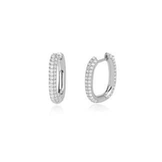 Orecchini a Cerchio Mabina in Argento con Zirconi - 563381