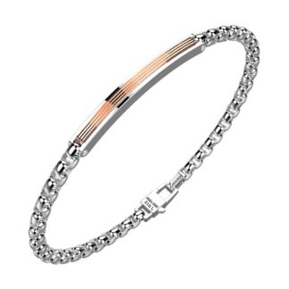 Bracciale Zancan in Acciaio con Placca Rosé - Hiteck - EHB181