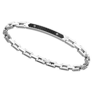 Bracciale Zancan in Acciaio e Fibra di Carbonio - Hiteck - EHB256