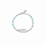 Bracciale Neonato Mabina in Argento e Smalto | Targhetta - 533494