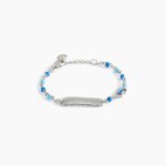 Bracciale Neonato Mabina in Argento e Smalto | Targhetta - 533496