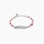 Bracciale Neonata Mabina in Argento e Smalto | Targhetta - 533498