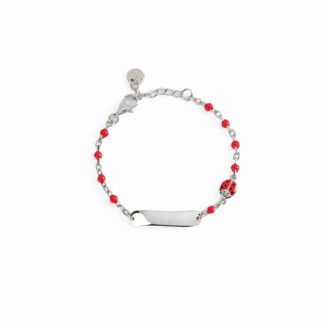 Bracciale Neonata Mabina in Argento e Smalto | Targhetta - 533498