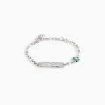 Bracciale Neonata Mabina in Argento e Smalto | Targhetta - 533499