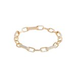 Bracciale Mabina in Argento con Zirconi e Maglia Ovale - 533501