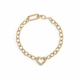 Bracciale Mabina in Argento con Cuore e Zirconi - 533508
