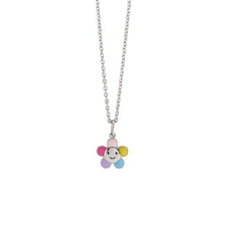 Collana Bimba Mabina in Argento e Smalto Fiore - 553419