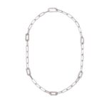 Collana Mabina in Argento con Zirconi e Maglia Ovale - 553425