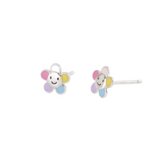 Orecchini Bimba Mabina in Argento e Smalto Fiore - 563456