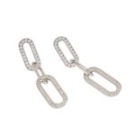 Orecchini Mabina in Argento con Maglie Ovali e Zirconi - 563465