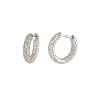 Orecchini a Cerchio Mabina in Argento con Zirconi - 563469