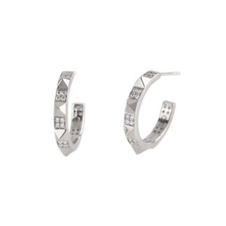 Orecchini a Cerchio Mabina in Argento con Zirconi - 563476