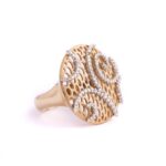 Anello Tondo in Oro Rosa con Diamanti - AN1208LTG82L