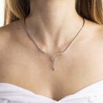 Collana Semi Rigida in Oro Bianco con Diamanti - GI032AV82D