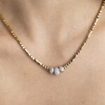 Collana Girocollo in Oro Giallo con Pavè di Diamanti - LTG0041