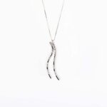 Collana con Pendente in Oro Bianco con Diamanti - GI015AV21C