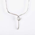 Collana Semi Rigida in Oro Bianco con Diamanti - GI032AV82D
