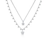 Collana Roberto Giannotti in Argento con Zirconi Angelo e Fiore - Angeli - GIA390