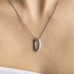Collana Girocollo in Oro Bianco con Diamanti – KCLD445