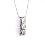 Collana con Pendente in Oro Bianco con Diamanti - KCLD483