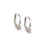 Orecchini Pendenti in Oro Bianco con Diamanti - OR13LTG18F