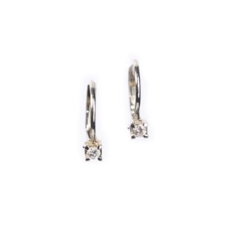 Orecchini Pendenti in Oro Bianco con Diamanti - OR13LTG18F