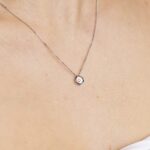 Collana con Ciondolo in Oro Bianco con Diamanti - 160T02