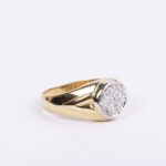 Anello Sigillo in Oro Giallo con Diamanti - AN13LTG22M