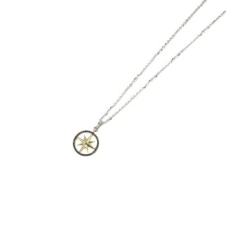 Collana Zancan in Oro Bianco e Giallo con Rosa dei Venti - Insignia Gold - EC623BG