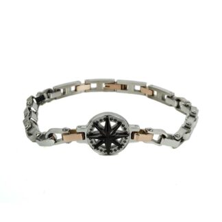 Bracciale Zancan in Acciaio con Rosa dei Venti - Hiteck - EHB240