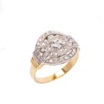 Anello da Donna in Oro Giallo e Bianco con Diamanti - LTG76