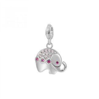 Charm Rosato in Argento con Zirconi Elefante | Forza - Storie - RZ001R