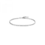 Bracciale Rosato in Argento con Borchie e Zirconi - Cubica - RZB032