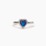 Anello Mabina in Argento e Vetro con Cuore - 523194