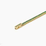 Bracciale Tennis Mabina in Argento con Cuore e Smeraldi Sintetici - 533553