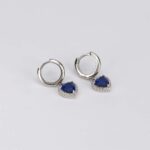 Orecchini Pendenti Mabina in Argento e Vetro con Cuore - 563376