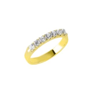 Anello Veretta in Oro Giallo con Diamanti - AN-191-7-G