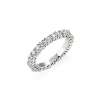Anello Veretta in Oro Bianco con Diamanti - AN-2010