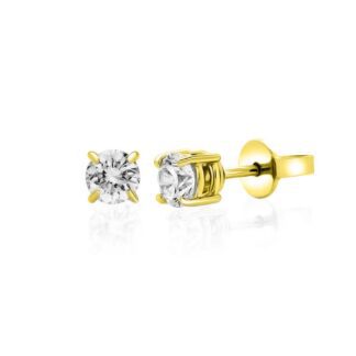 Orecchini Punto Luce in Oro Giallo con Diamanti - OR-GF-G