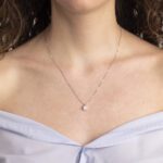 Collana con Pendente in Oro Bianco con Diamanti - 2485330