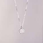 Collana con Pendente in Oro Bianco con Diamanti - 2485330