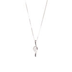 Collana con Pendente in Oro Bianco con Diamanti - C75335