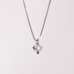 Collana con Pendente Punto Luce in Oro Bianco con Diamante - CL011LTG18F