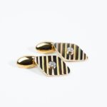 Gemelli da Uomo in Oro Tricolore con Diamanti - POL500