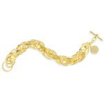 Bracciale da Donna Unoaerre in Bronzo Dorato con Maglie Doppie - 0048