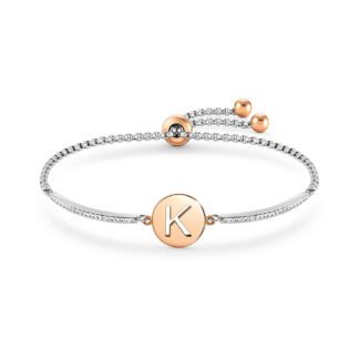 Bracciale Nomination in Acciaio e Zirconi con Lettera - 028007/011