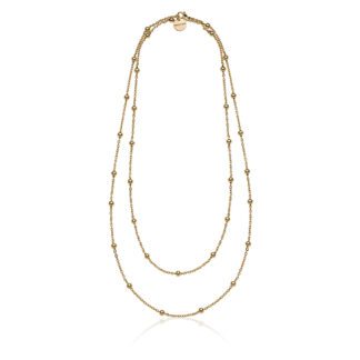 Collana da Donna Unoaerre in Bronzo Dorato con Sfere - 1212