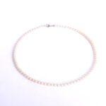 Collana Girocollo in Perle e Susta in Oro Bianco - CL45LTGB